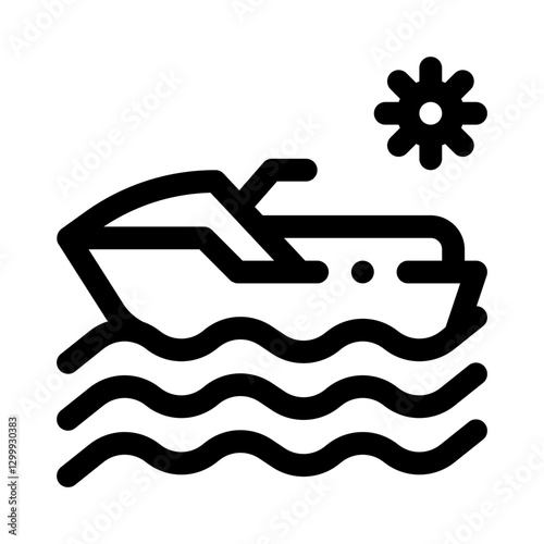 Jet Ski & Water Adventure line icon