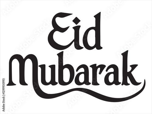 Eid-Mubarak text typhography