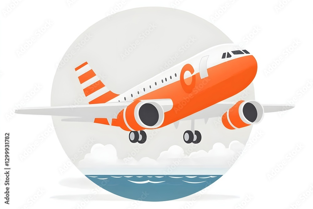 Obraz premium vector art ai Aeroplan helicopter Biman symbol background tourism aerial view airbus