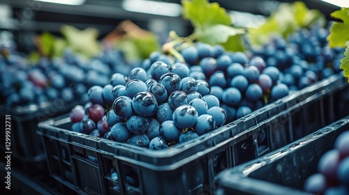 Wallpaper Mural Cinematographic shot of modern grape harvesting technology in the USA Torontodigital.ca
