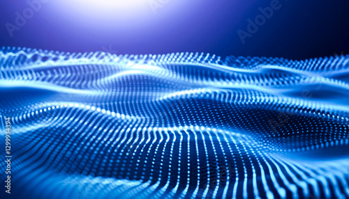 Wallpaper Mural 発光する青いドット,Generative AI,AI画像 Torontodigital.ca