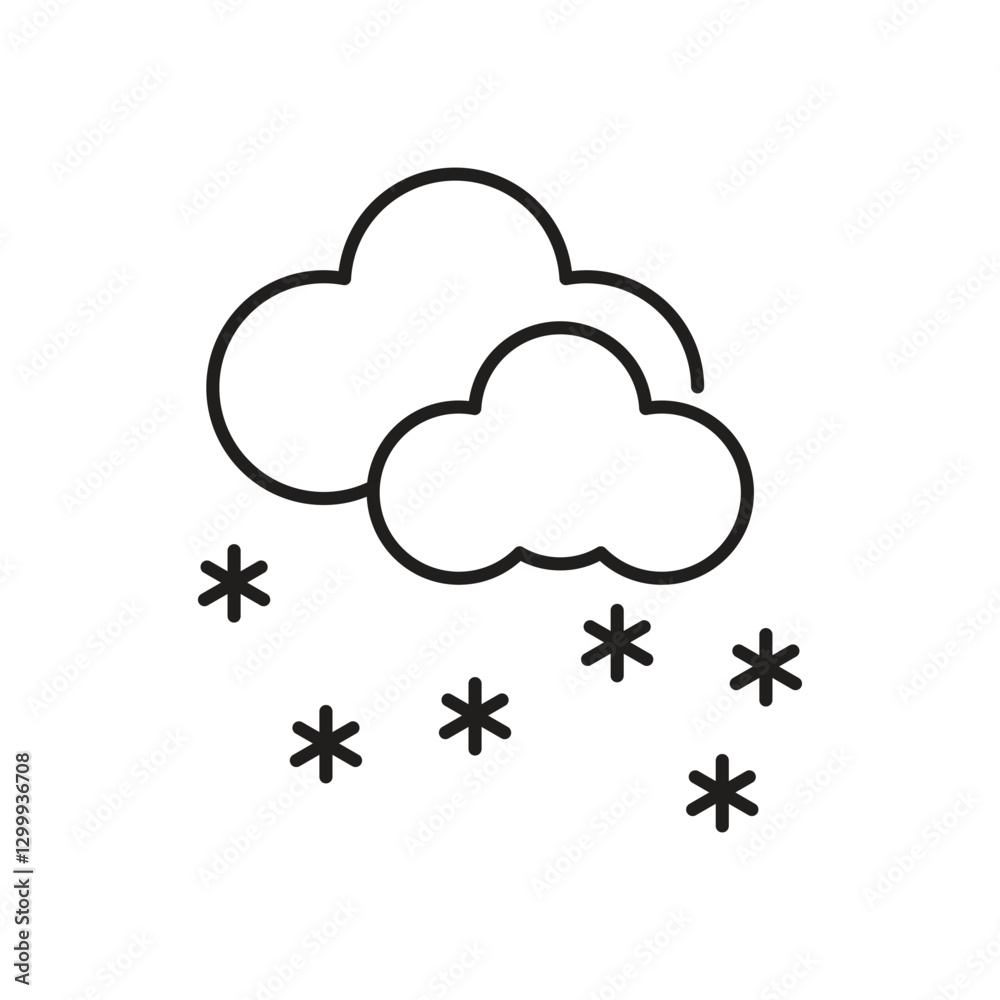 Snow Flurries Icon vector stock illustration Snow Flurries Icon vector stock illustration