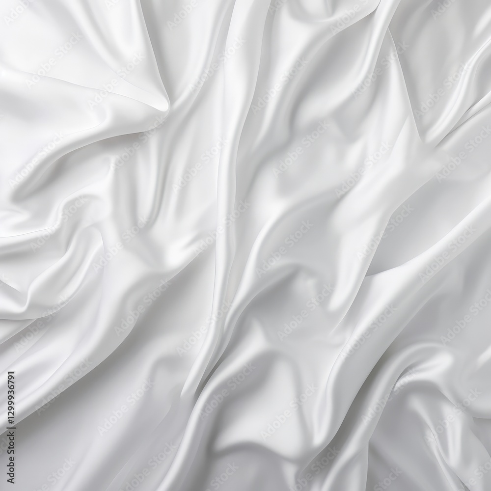 Obraz premium Smooth white silk fabric texture background