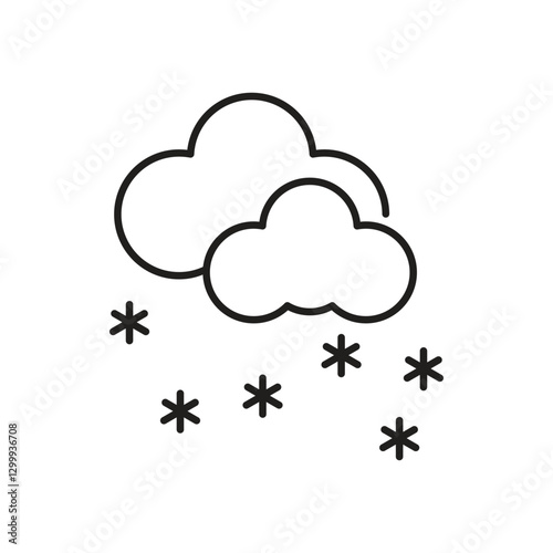 Snow Flurries Icon vector stock illustration