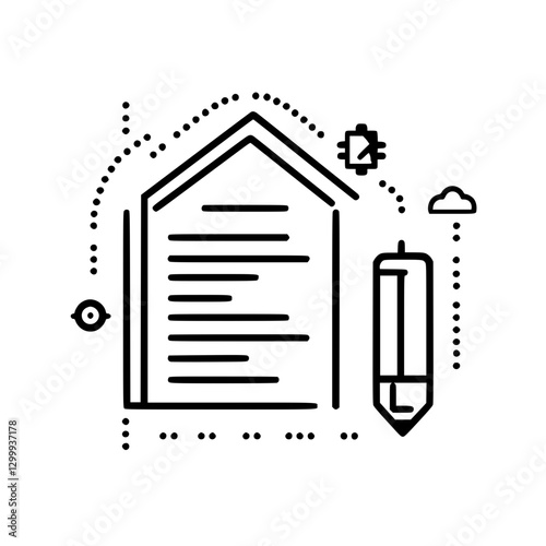 Legal Document and Pen Icon Representing Contracts and Agreements