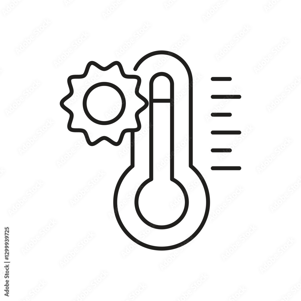 High Temperature Icon vector stock illustration High Temperature Icon vector stock illustration