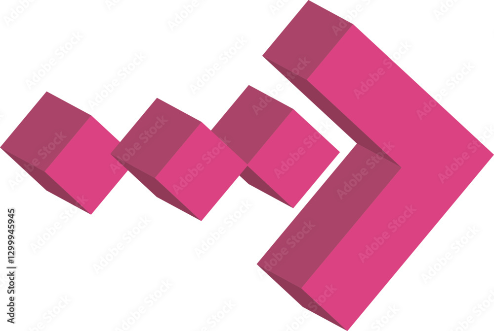 pink 3D arrow pink 3D arrow