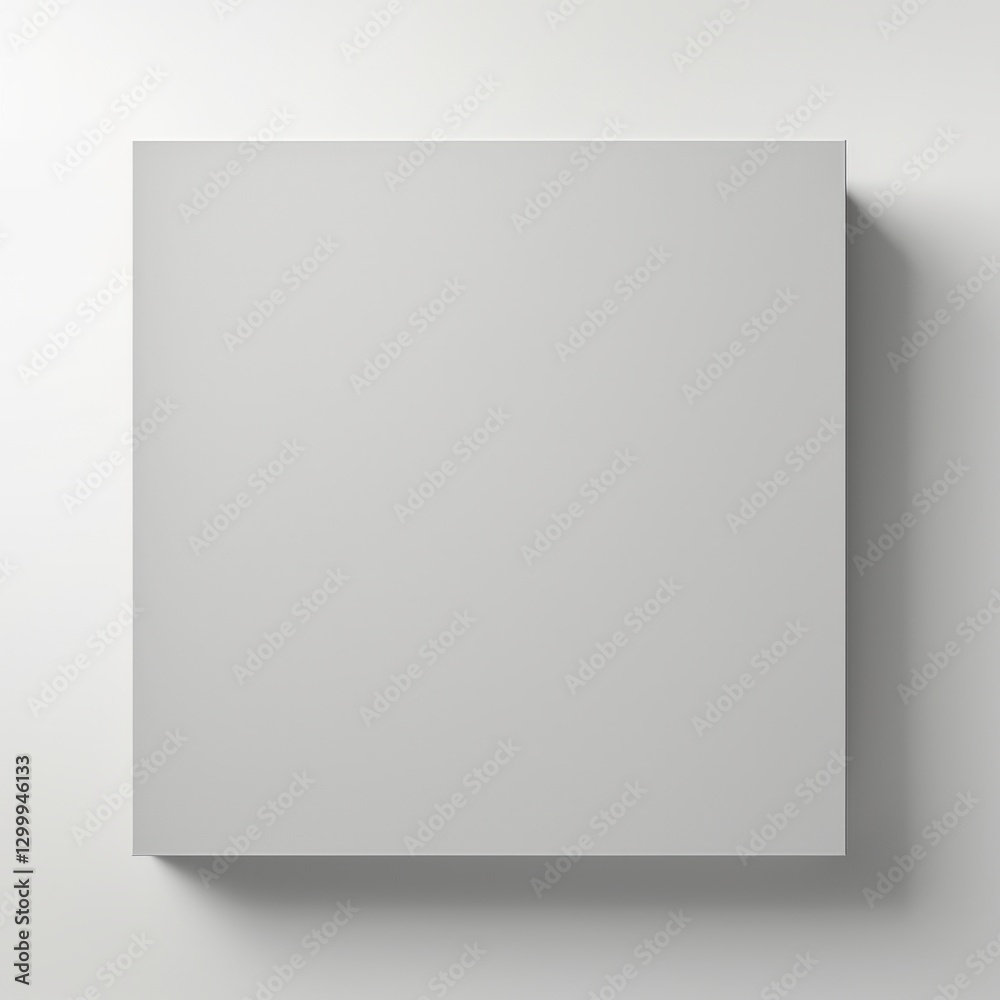 Fototapeta premium Square box, white background, studio shot, mockup