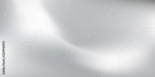 Silver foil abstract background with metal mirror texture. Chrome gradient surface with light like could modern simple art background