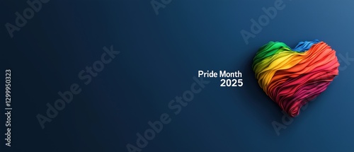 Celebrate pride month 2025 with colorful abstract heart artwork