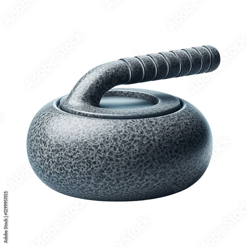 Curling stone isolated on transparent background