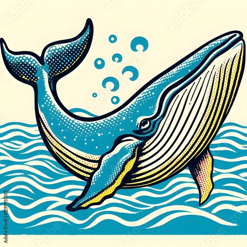 고래, 팝아트, jpeg (Whale, pop art, jpeg)