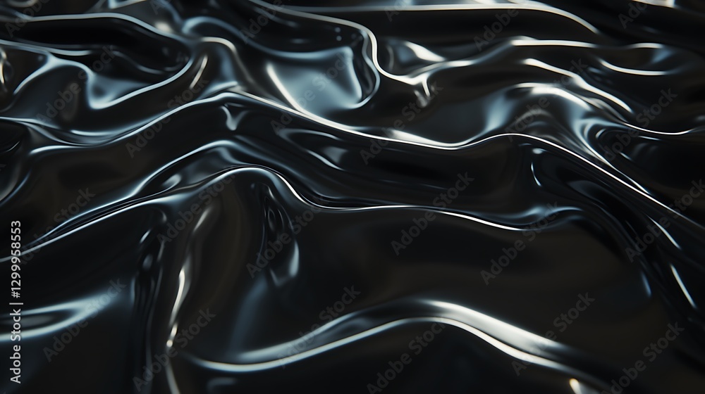 Obraz premium Dark Liquid Abstract Background Shiny Surface Texture