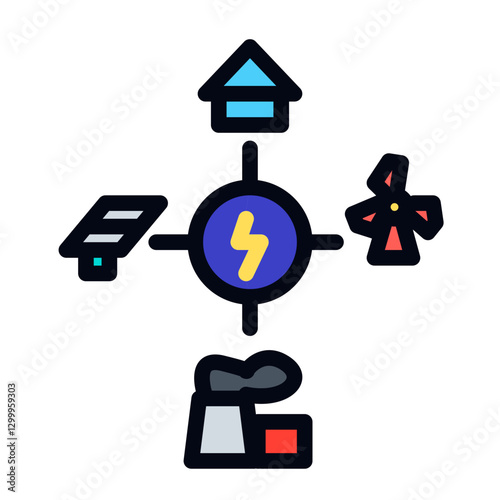 smart energy grid icon