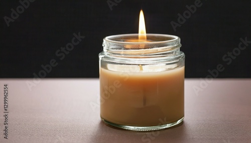 candle on a black background