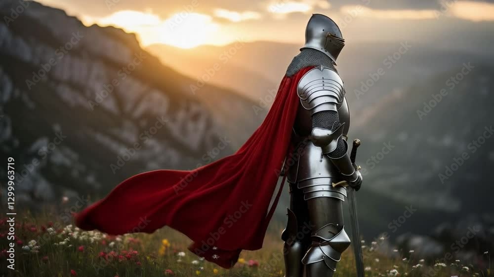 The brave knight rode into battle, determined to protect his kingdom and uphold his honor.