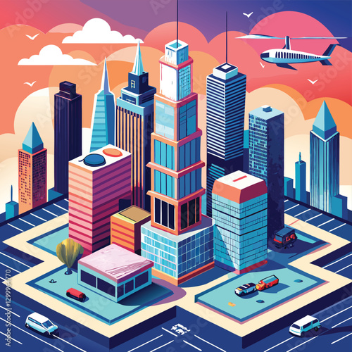 vector illustration of city