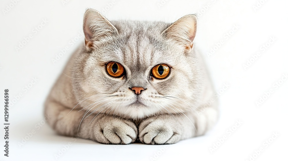 Silver tabby British shorthair cat gazes intently, capturing pure feline elegance and focus. Silver tabby British shorthair cat gazes intently, capturing pure feline elegance and focus.