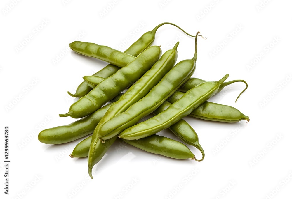 Green beans isolated on white background Green beans isolated on white background
