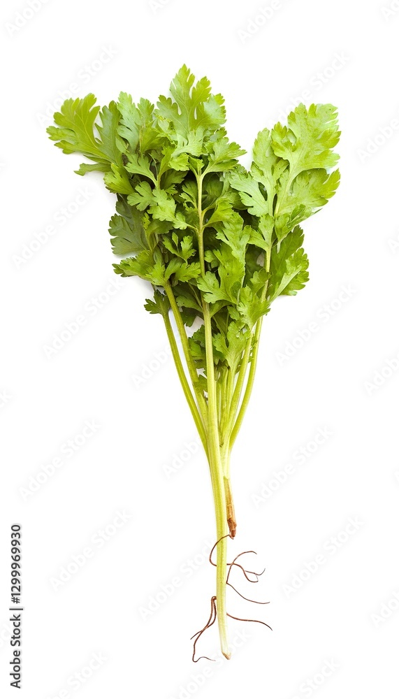 Leaf Coriander isolated on white background Leaf Coriander isolated on white background
