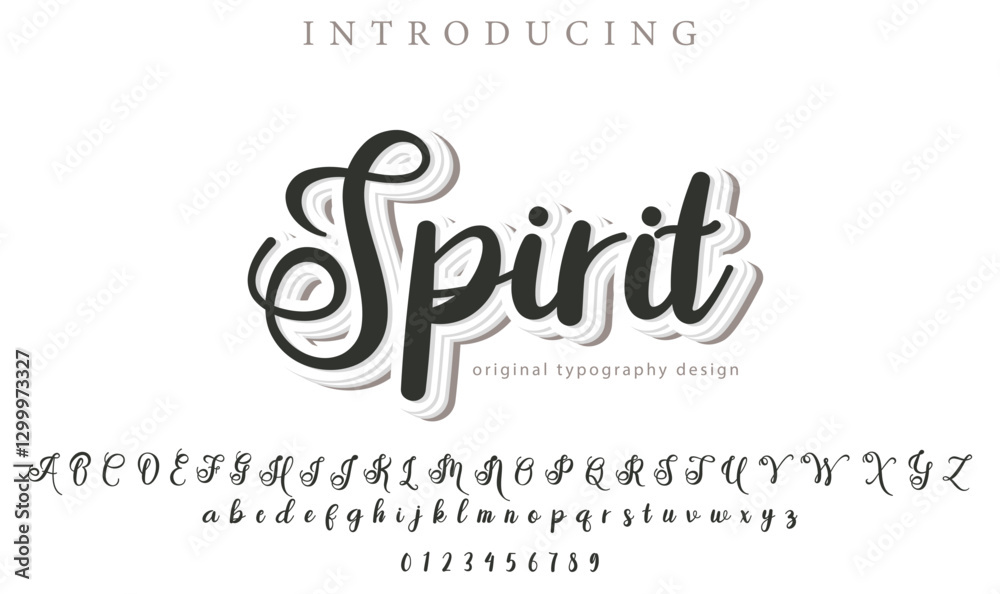 Spirit Font Stylish brush painted an uppercase vector letters, alphabet, typeface Spirit Font Stylish brush painted an uppercase vector letters, alphabet, typeface