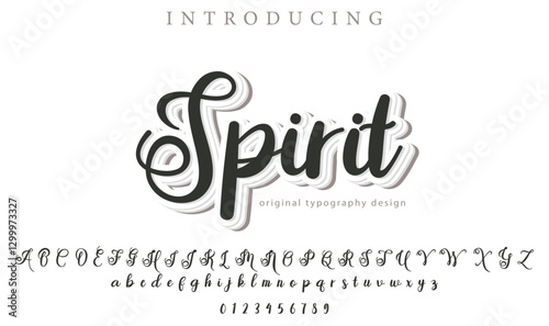 Spirit Font Stylish brush painted an uppercase vector letters, alphabet, typeface