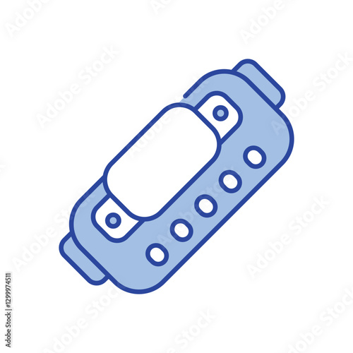 Harmonica Icon vector stock illustration