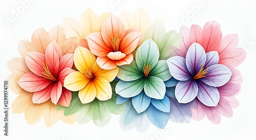 Nature background with spring flowers Selective and soft focus Close up : Generative AI

