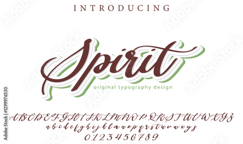 Spirit Font Stylish brush painted an uppercase vector letters, alphabet, typeface