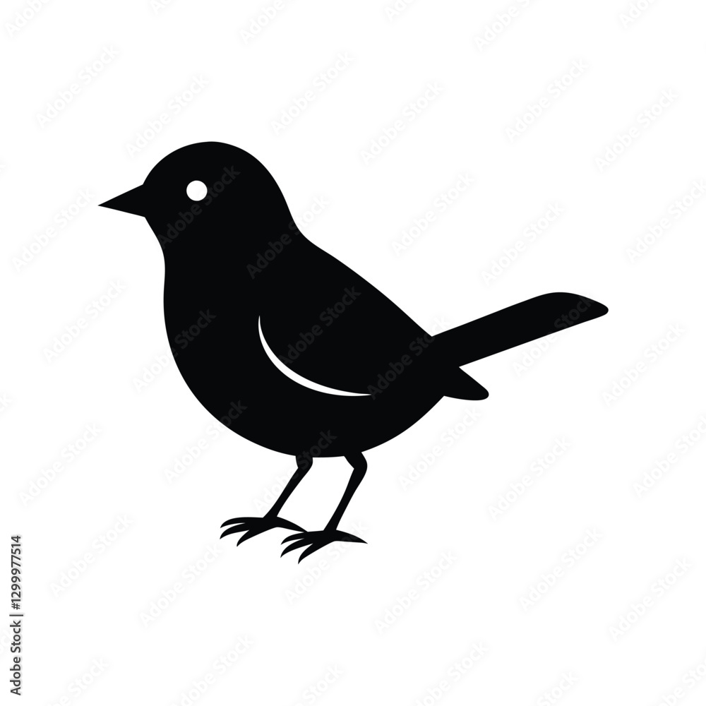 Fototapeta premium bird silhouette isolated on white background