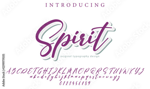 Spirit Font Stylish brush painted an uppercase vector letters, alphabet, typeface