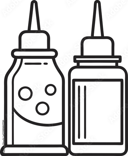 ketchup-and-mustard-sauces-editable-stroke-outline
