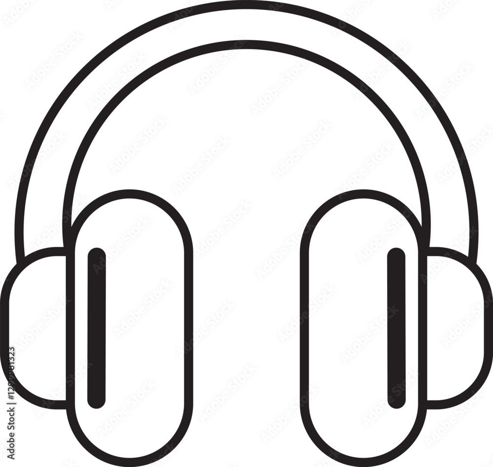 Vector Headphones icon isolated. Vector Headphones icon isolated.