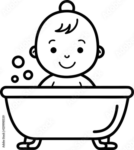 baby-bath-editable-stroke-outline-icon-isolated