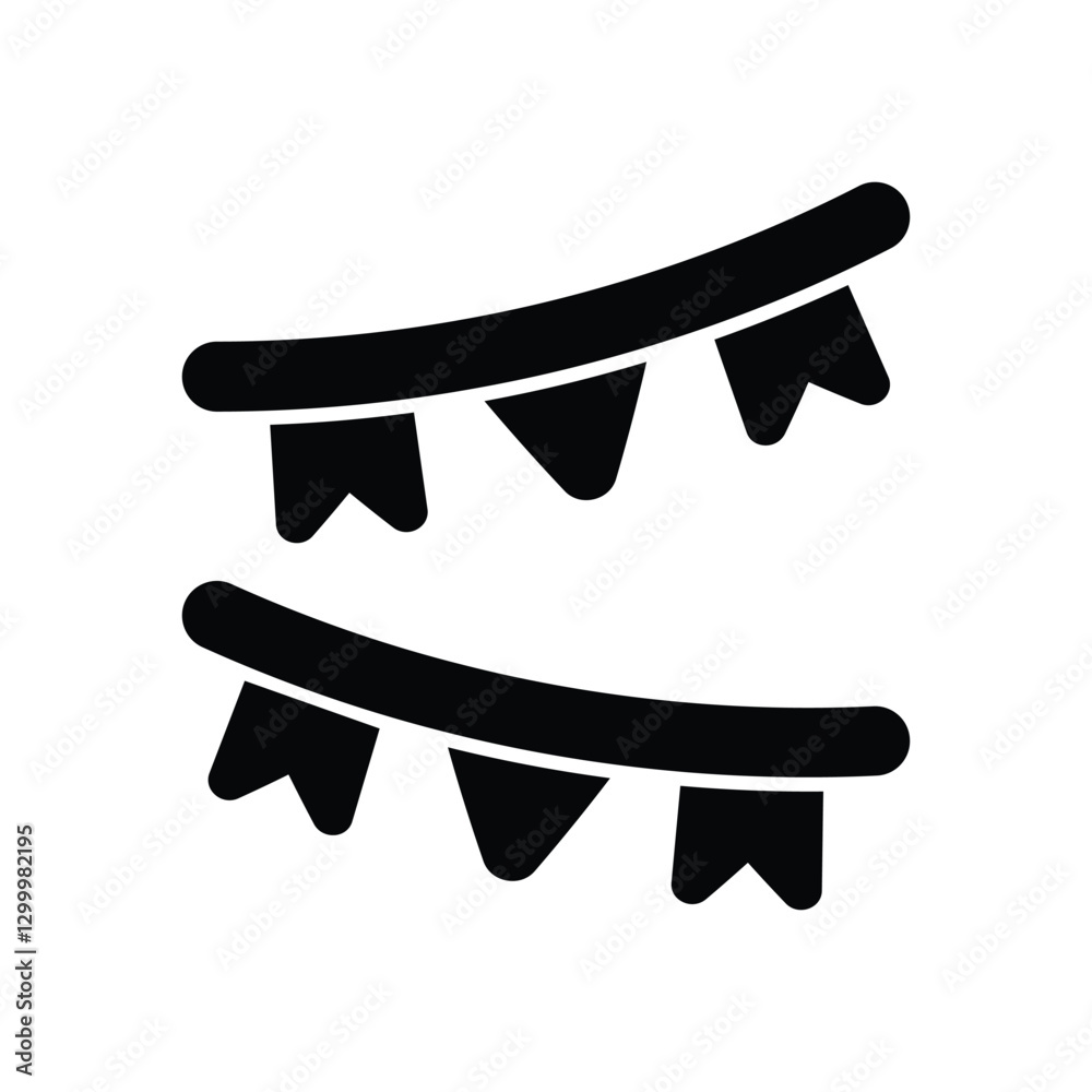 Garland Icon vector stock illustration Garland Icon vector stock illustration
