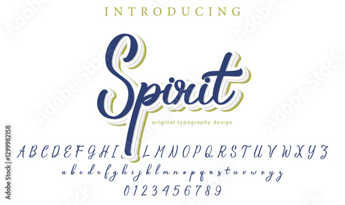 Spirit Font Stylish brush painted an uppercase vector letters, alphabet, typeface