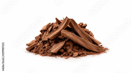 Wallpaper Mural Cocoa Powder and Chocolate Shavings Pile Isolated Torontodigital.ca