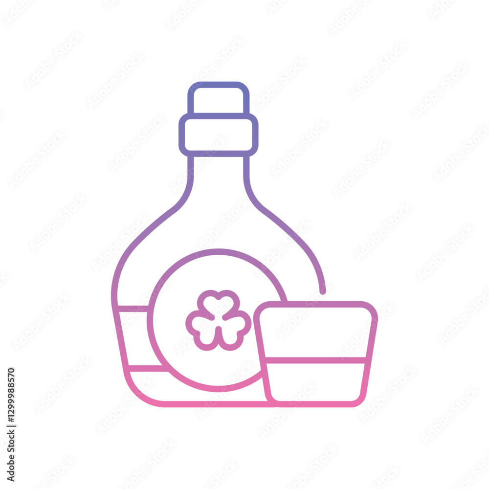 Whiskey  Icon vector stock illustration