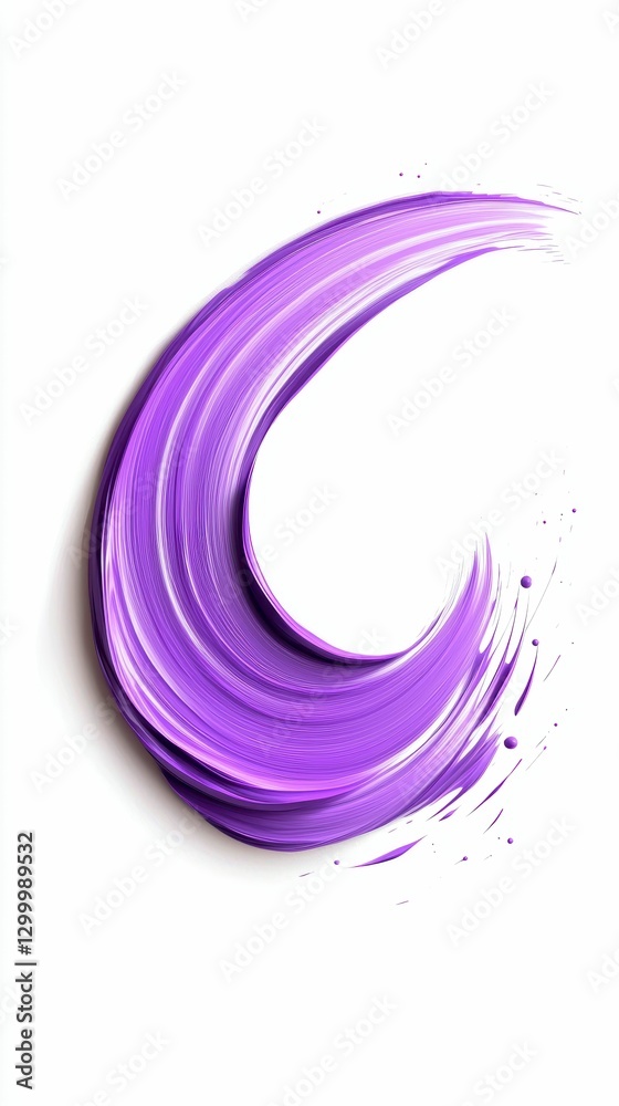 Abstract Purple Paint Swirl Design Element Abstract Purple Paint Swirl Design Element