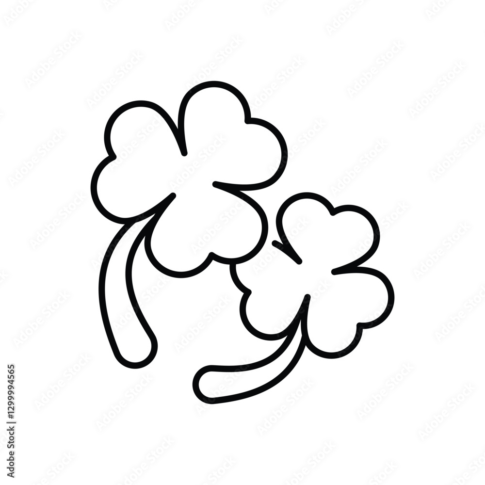 Clovers Icon vector stock illustration Clovers Icon vector stock illustration