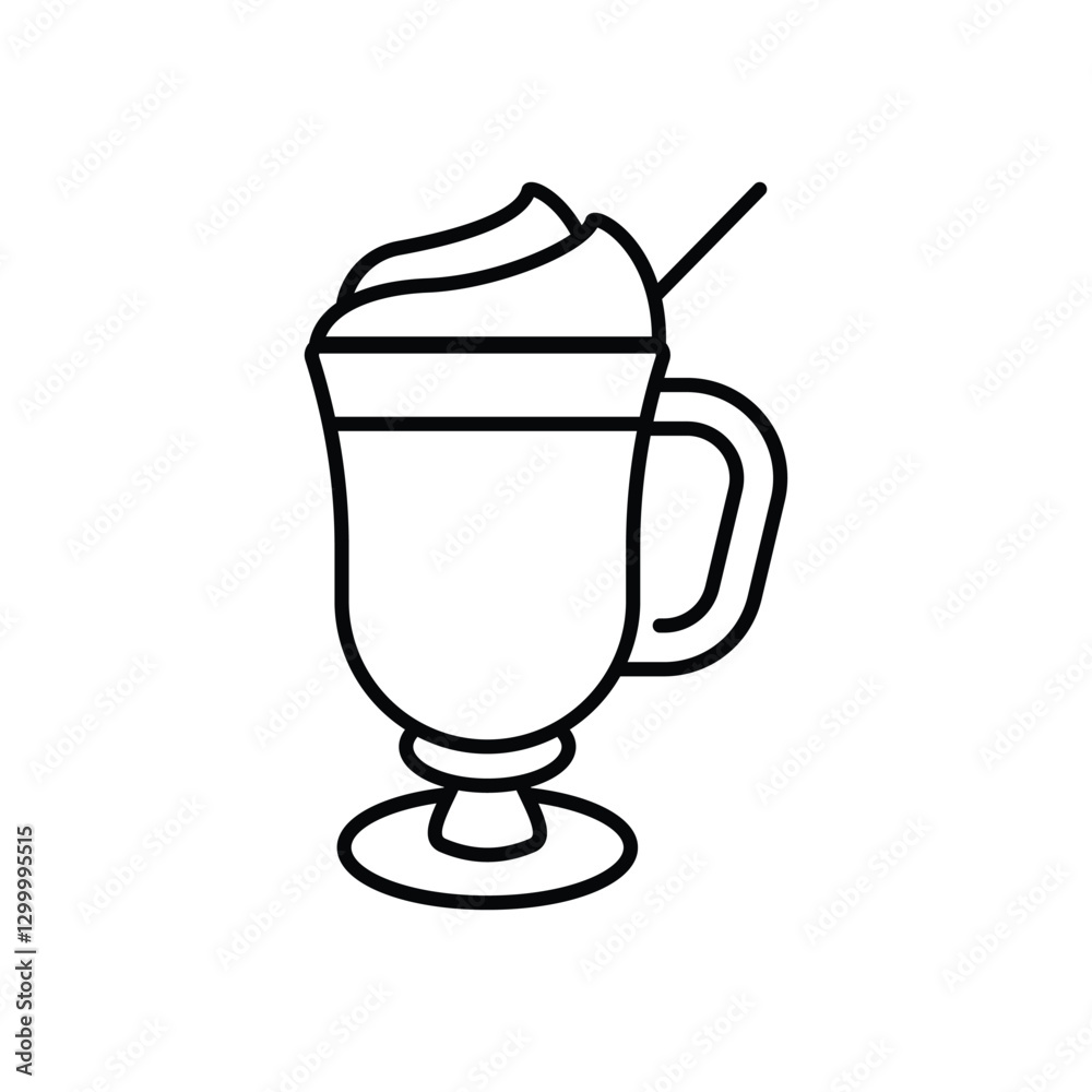 Irish Coffee Icon vector stock illustration Irish Coffee Icon vector stock illustration