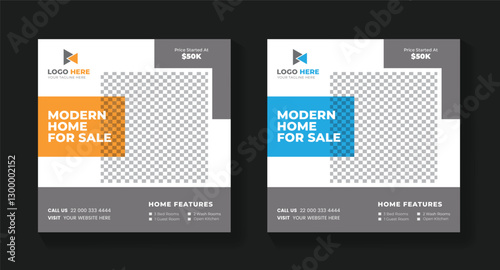 Home For Sale Social Media Post Template, Real Estate Post Template, Modern Home, Dream House, Elegant House, Print Ready, Rent Social Media Post Template