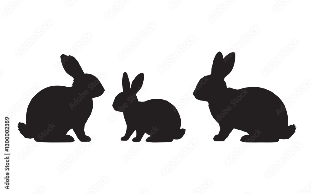 Obraz premium rabbit silhouette vector
