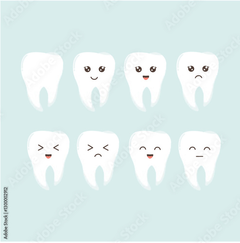 Healthy Tooth and Dental Care Illustration
