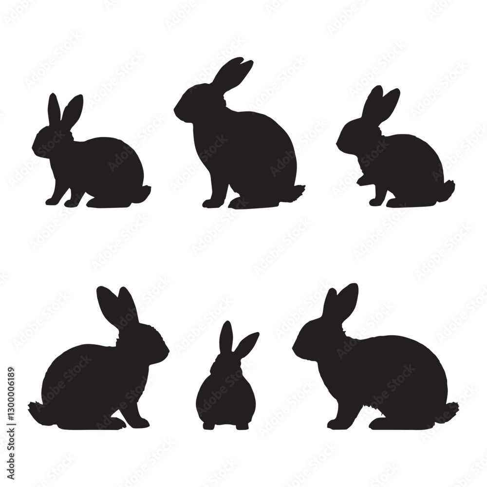 Bunny vector silhouette Bunny vector silhouette