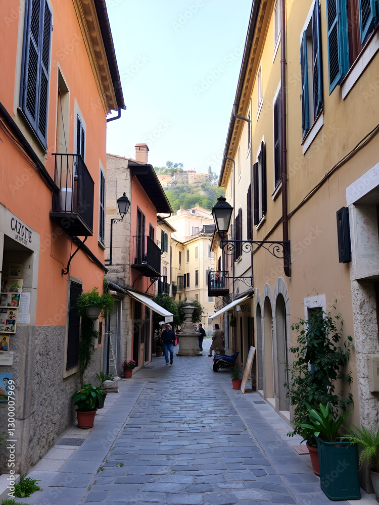Fototapeta premium Linguaglossa, Linguagrossa a small town in Sicily, Catania, Sicily, Italy