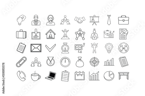 Set of Business Icon Vector Illustration

