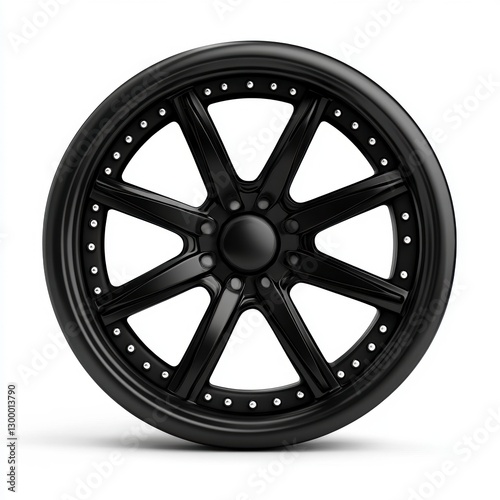 Wallpaper Mural Black Alloy Wheel Rim Close Up Studio Shot Torontodigital.ca