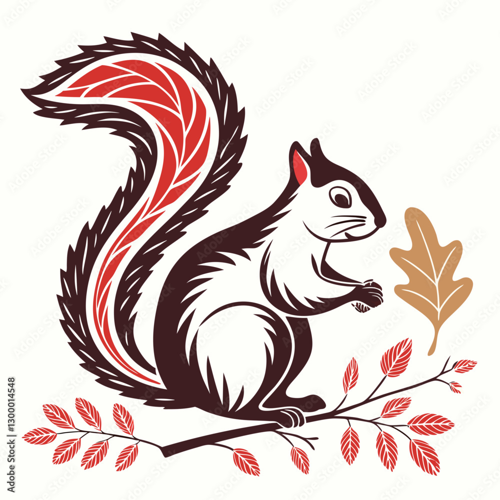 Squirrel Silhouette vector illustration Squirrel Silhouette vector illustration