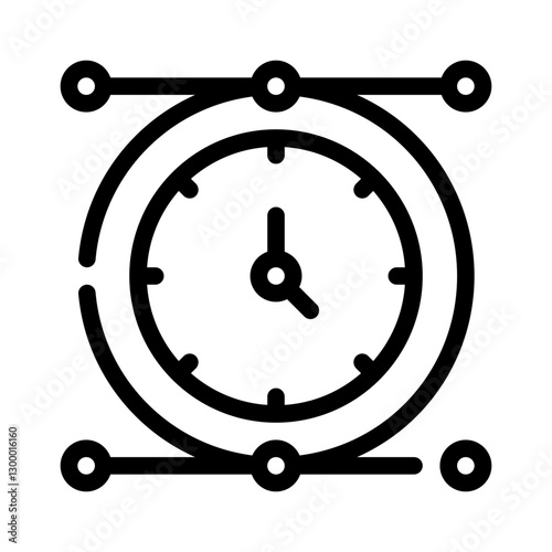Icon Duration Line With Style Outline